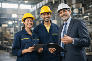 Industrial manufacturing team at HYDNT Enterprises